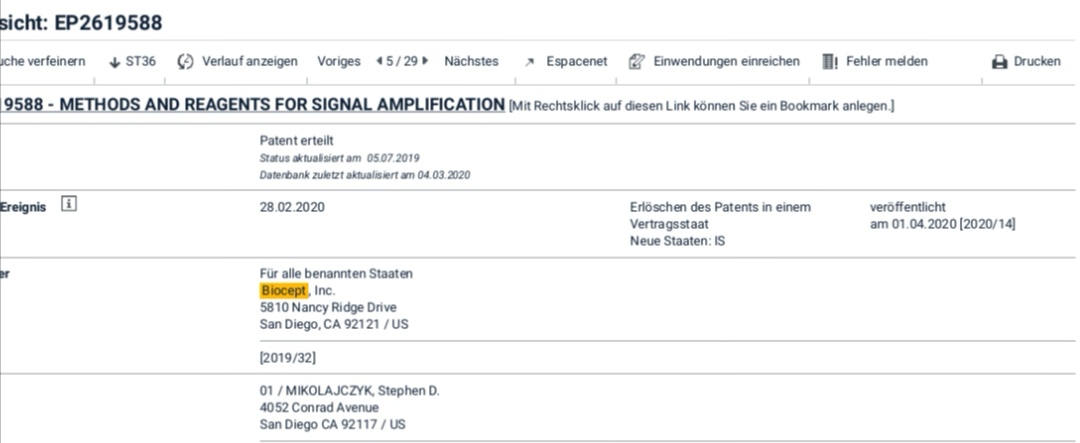Biocept, Inc. (BIOC) 1164333
