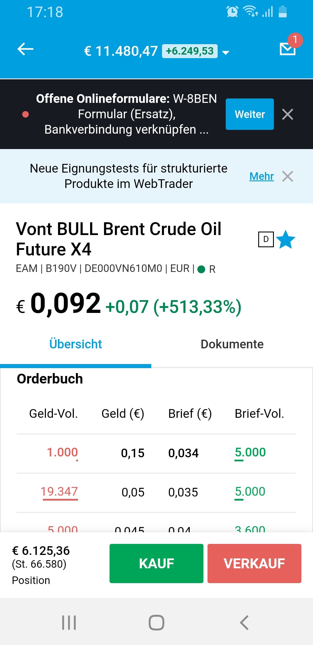 Ausführungen an der Euronext 1174732