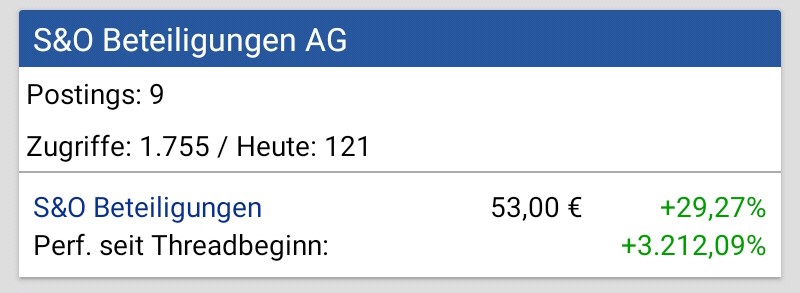 S&O Beteiligungen AG 1206871