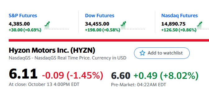 Hyzon Motors Inc - Hydrogen & Heavy Duty 1278973