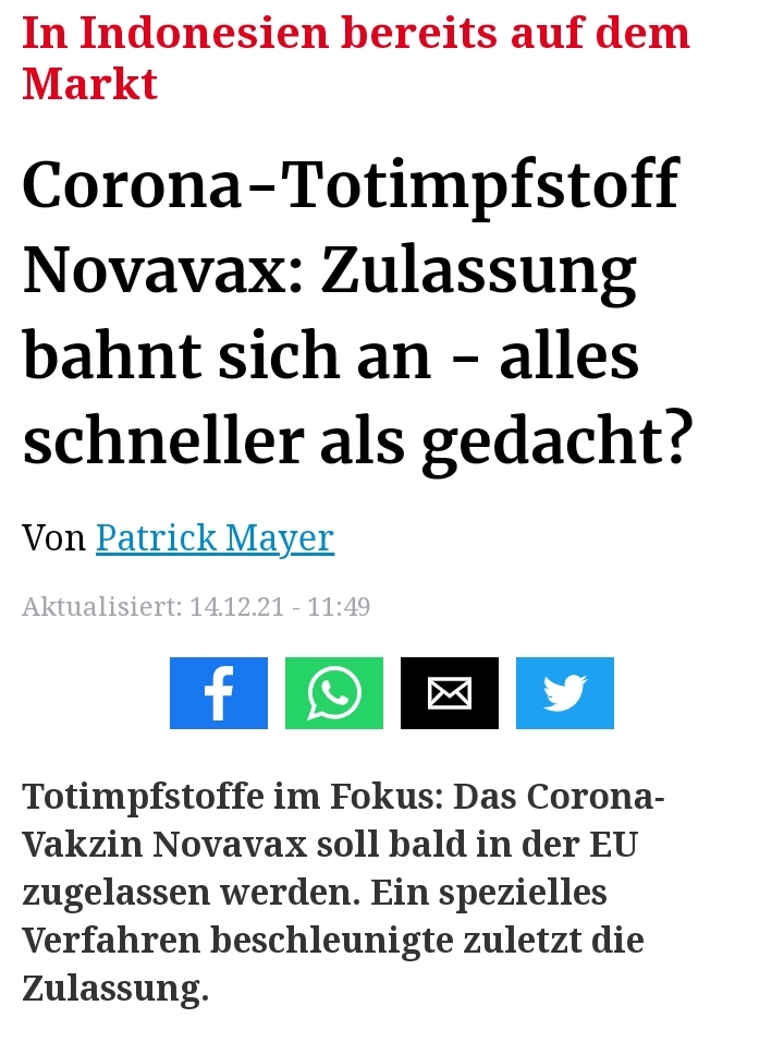 Neue Novavax: Anstieg nach 1:20 Re-Split 1288720