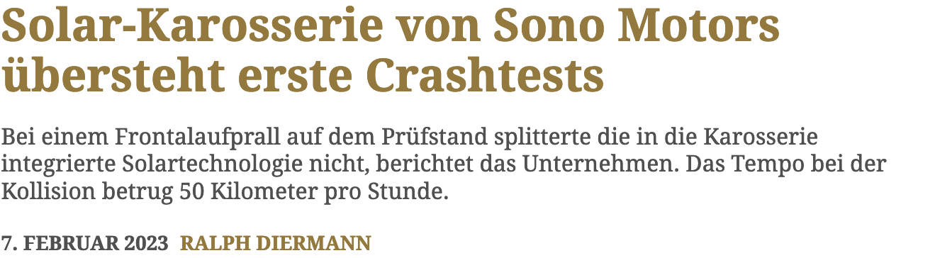 Sono Group: Sehr erfolgreiches Börsendebut in NY 1356129