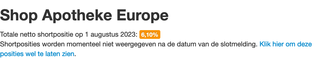 Redcare Pharmacy N.V ( Shop Apotheke) 1384121