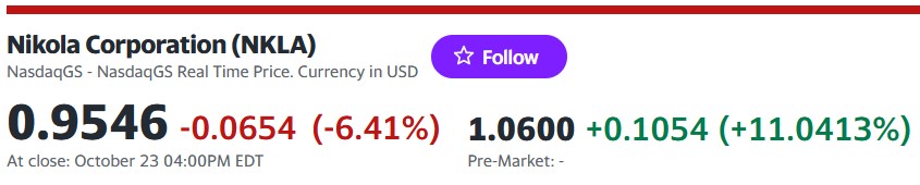 NIKOLA Corporation US6541101050 Nachfolge Thread V 1395112