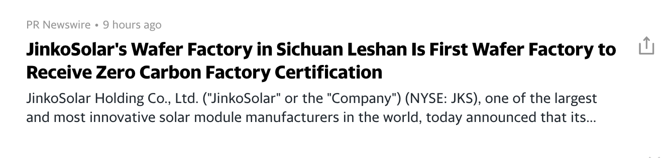 Jinko Solar vor einer Neubewertung ? 1397650