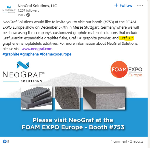 First Graphene - Erster Kommerzieller Produzent 1398639