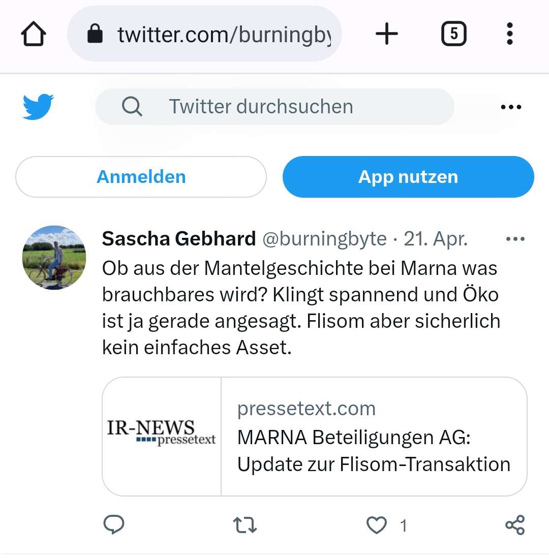 MARNA - Übernahme der Flisom-Gruppe geplant 1370296
