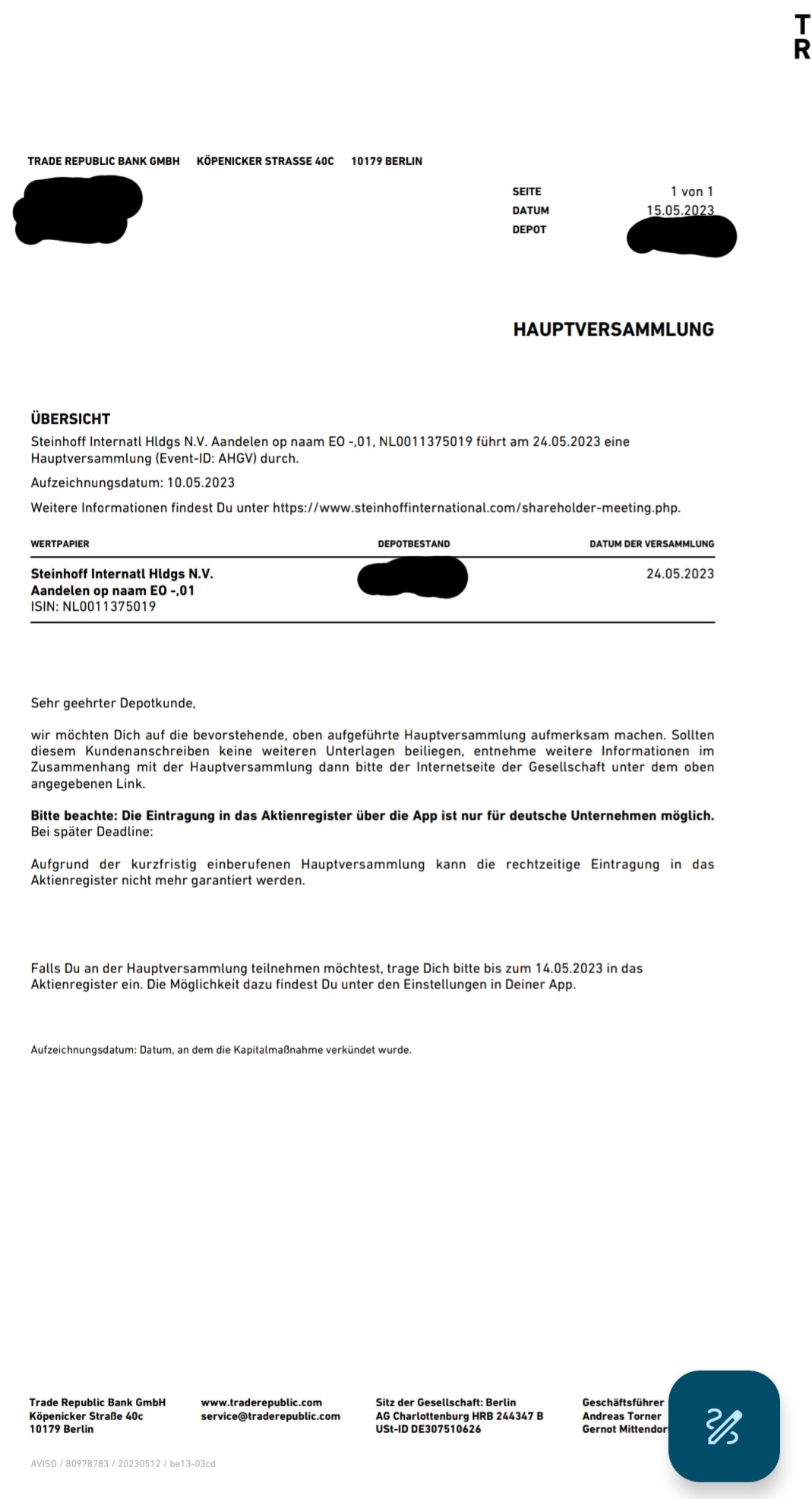 STEINHOFF Reinkarnation 1372591