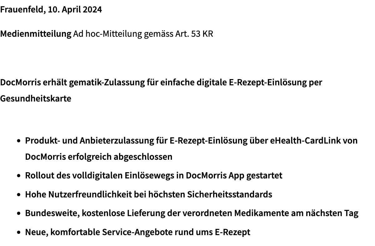 Versandapotheke Zur Rose / DocMorris 1424045