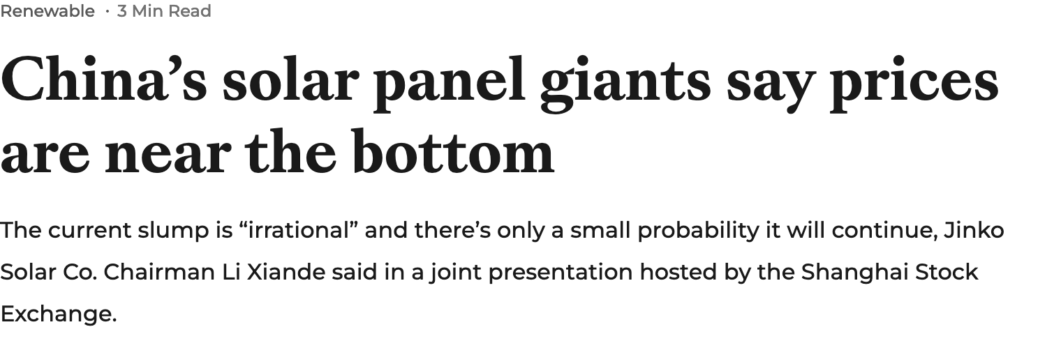 Jinko Solar vor einer Neubewertung ? 1429002