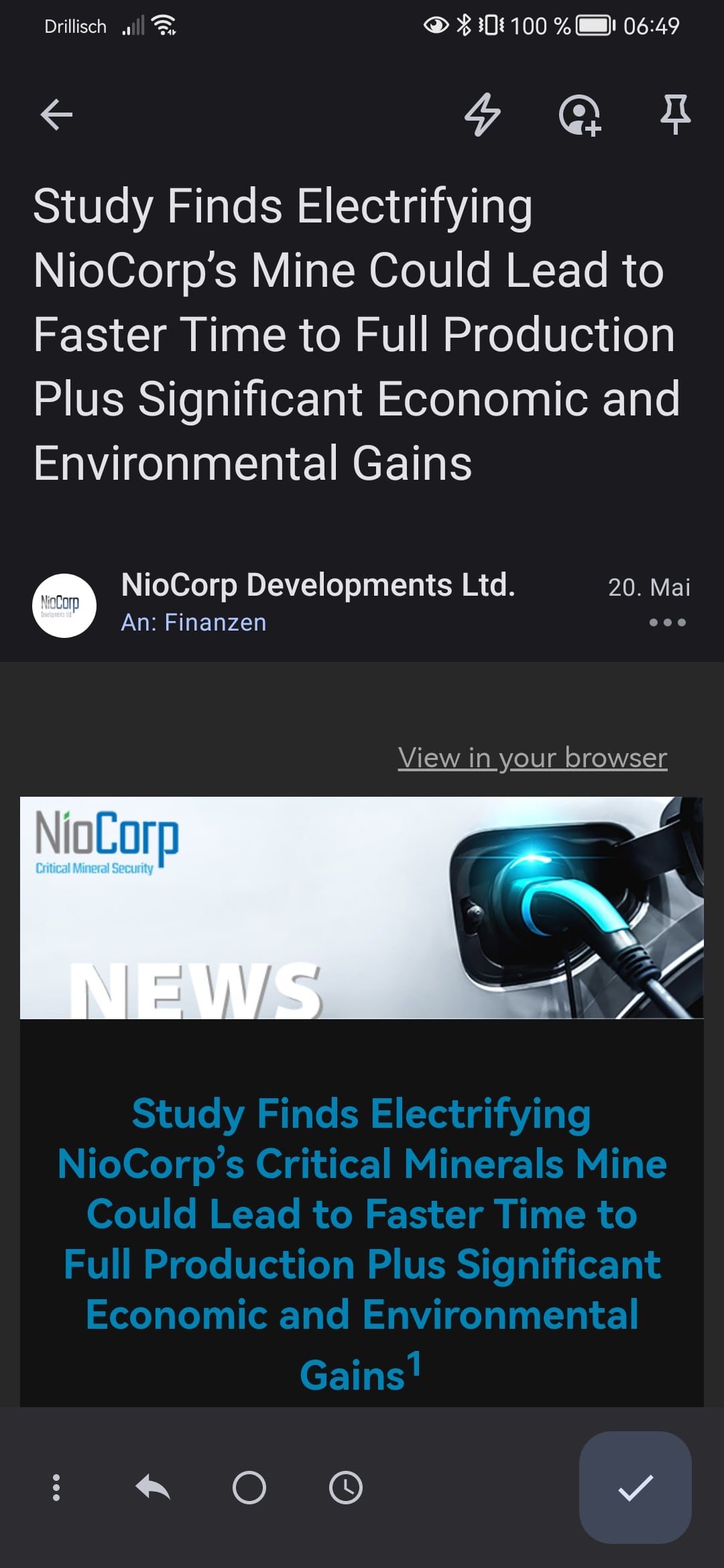 Niocorp Seltene Erden 1430587