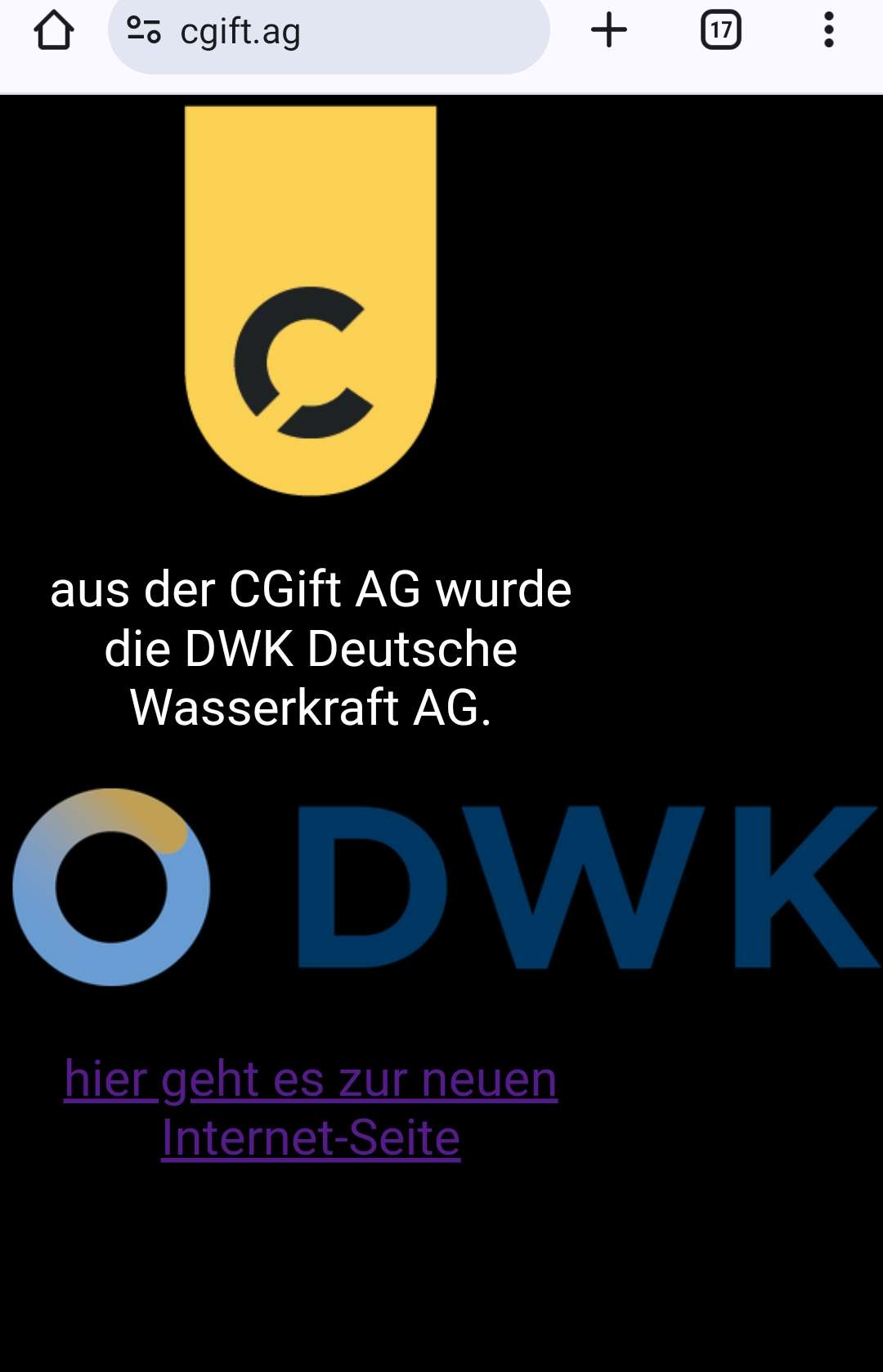 DWK Deutsche Wasserkraft AG 1443437