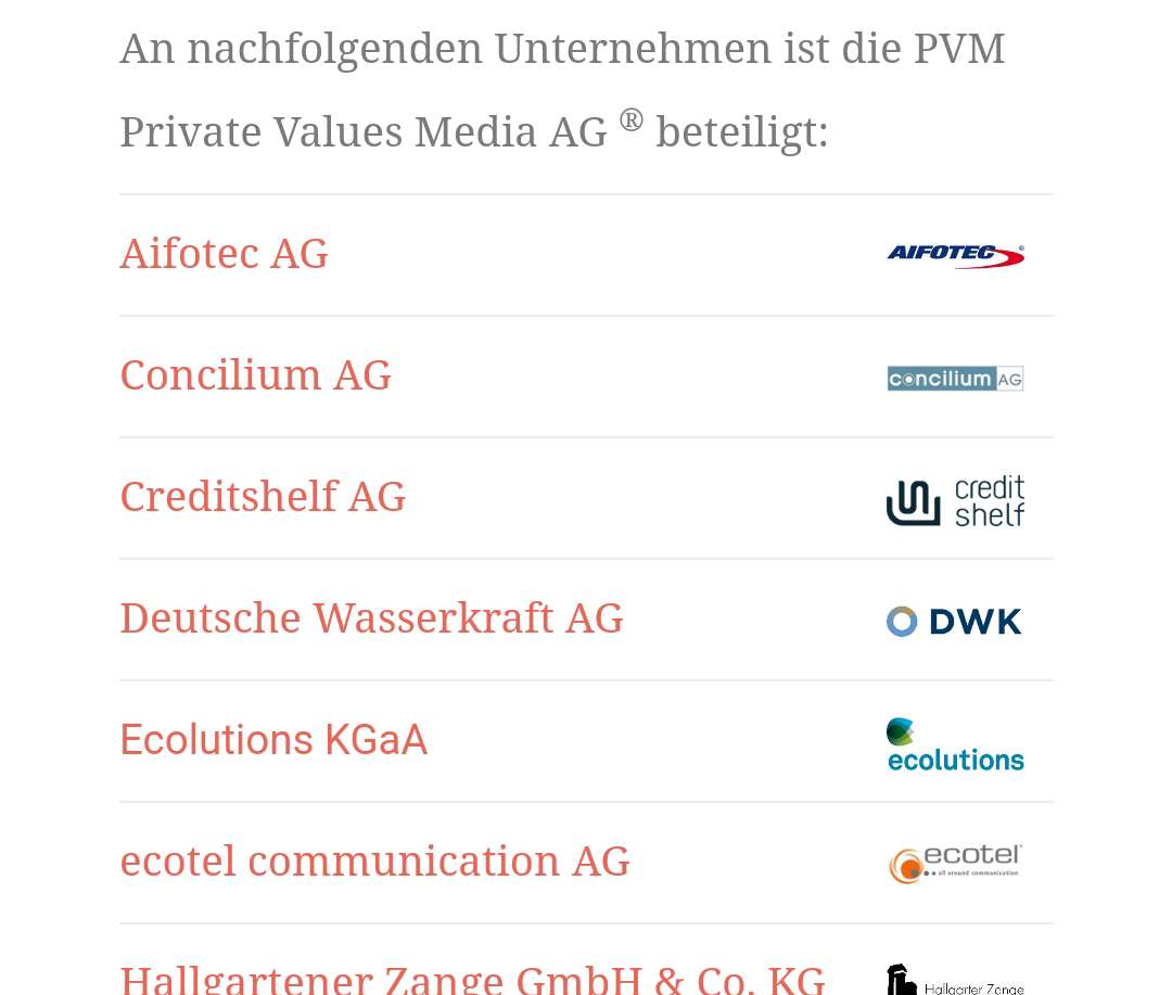 DWK Deutsche Wasserkraft AG 1460351