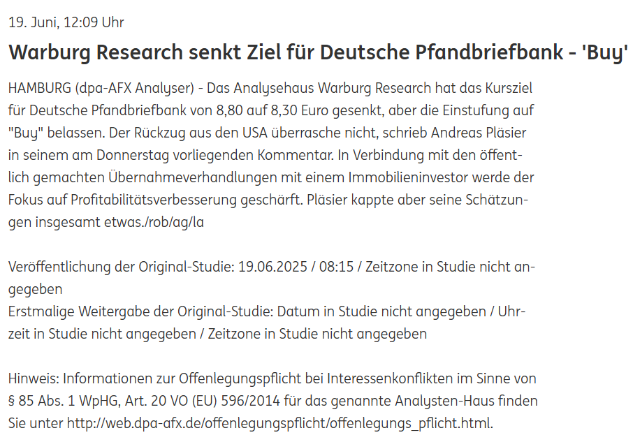 Deutsche Pfandbriefbank ist Solide 1486415