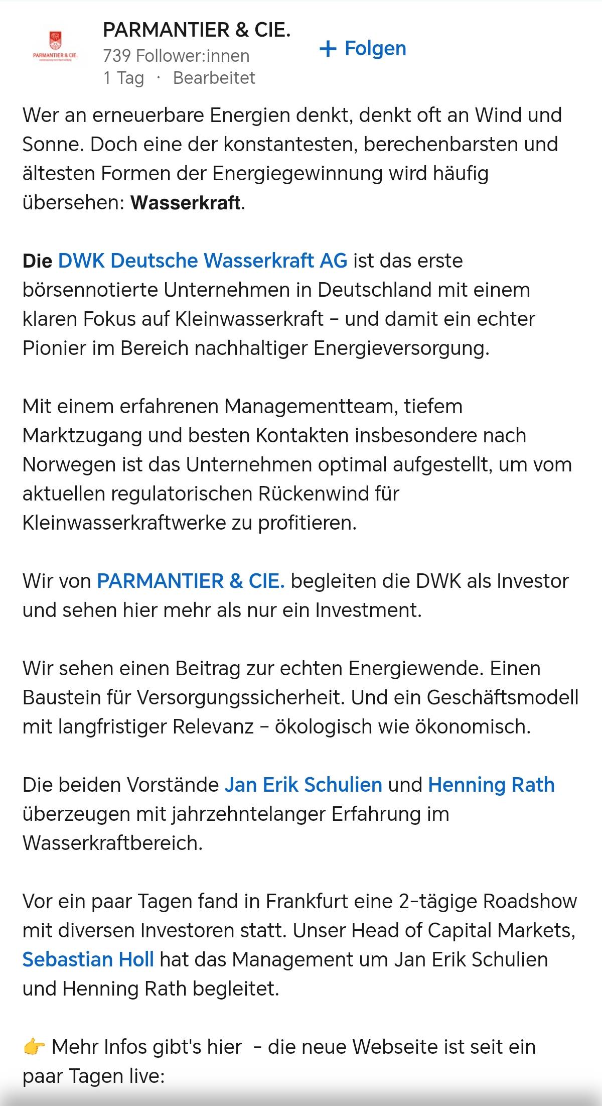 DWK Deutsche Wasserkraft AG 1478877