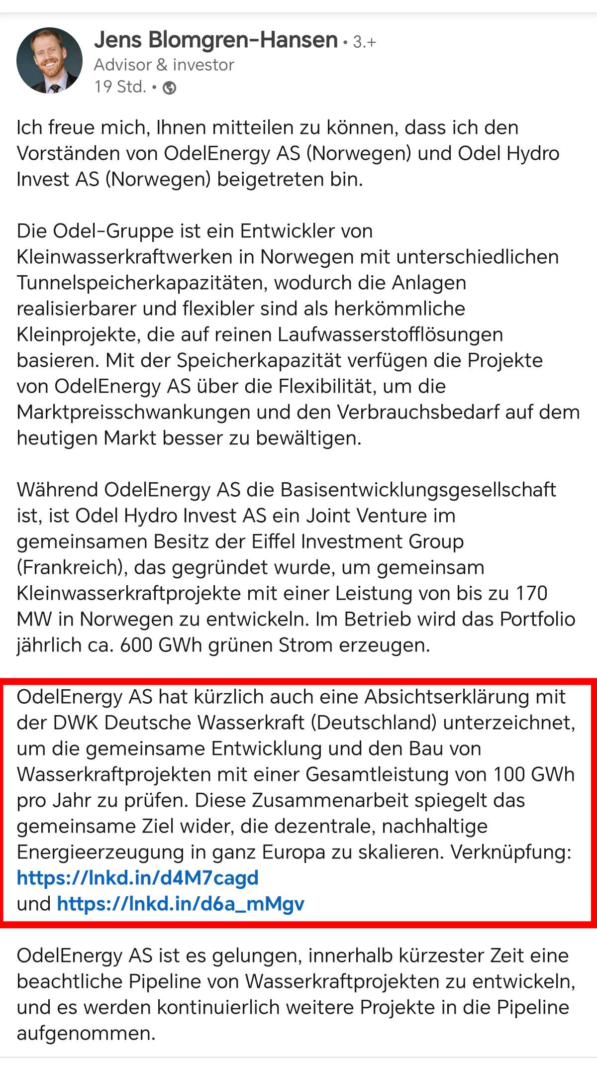 DWK Deutsche Wasserkraft AG 1481200