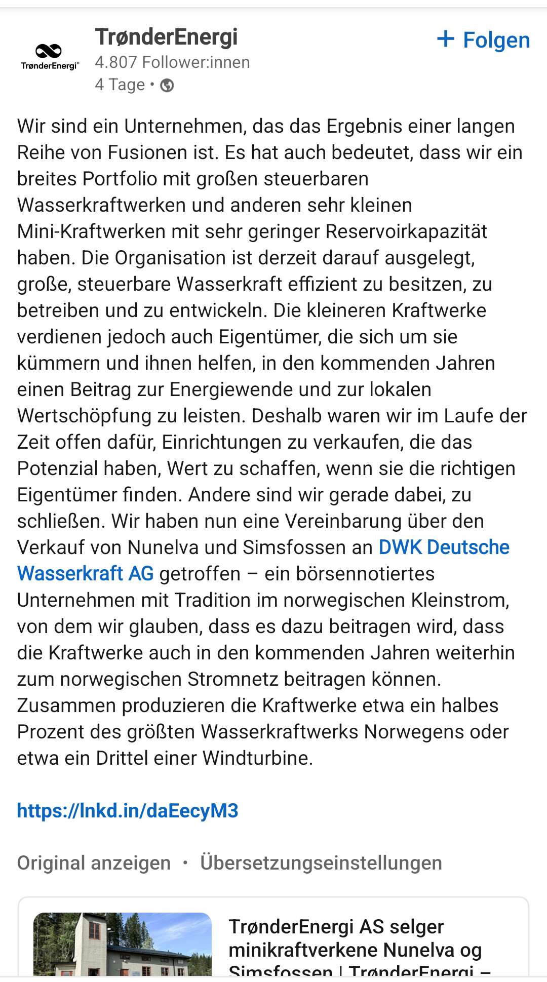 DWK Deutsche Wasserkraft AG 1502179