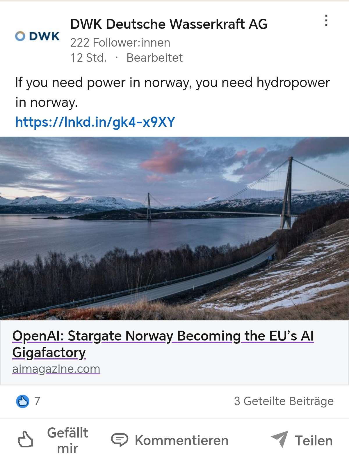 DWK Deutsche Wasserkraft AG 1505711