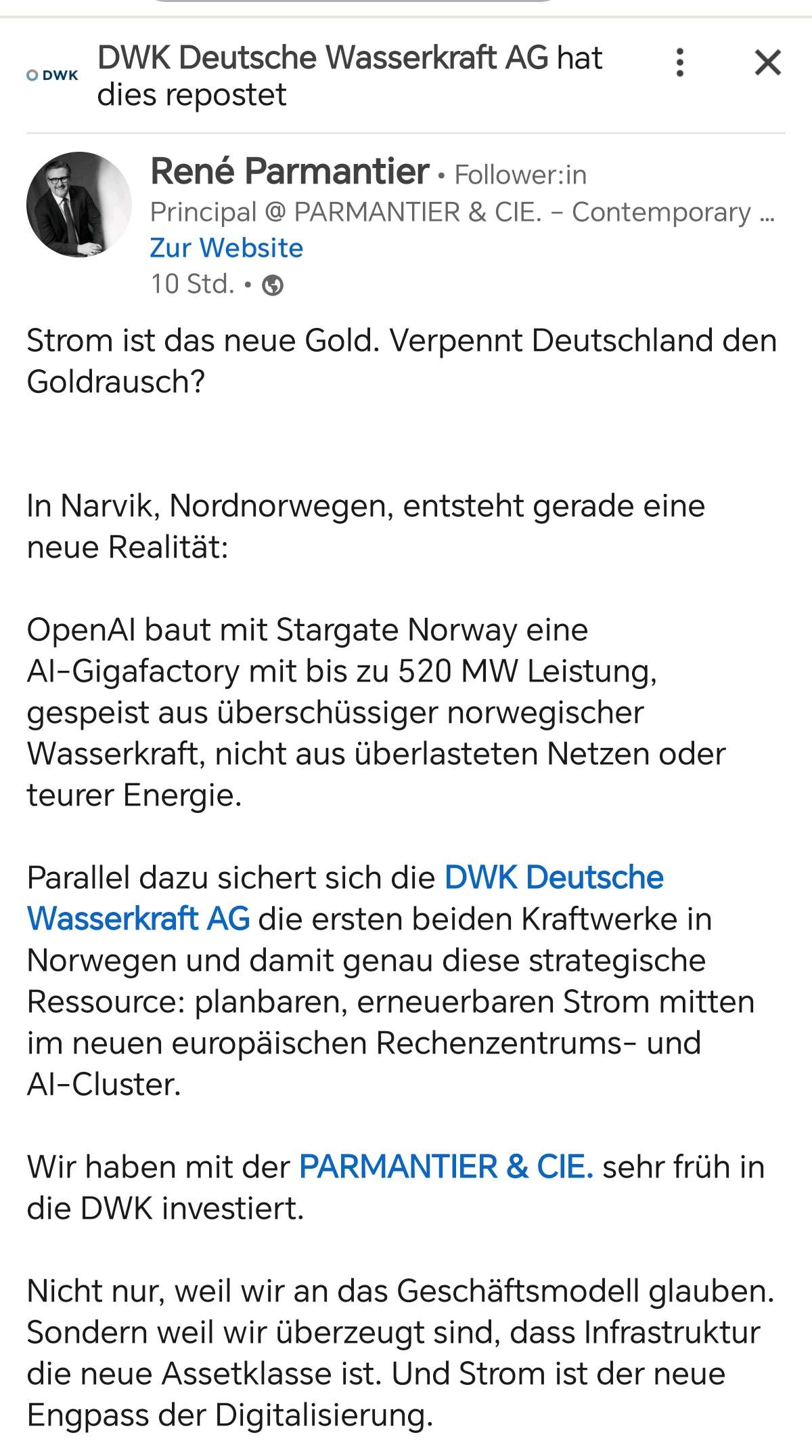 DWK Deutsche Wasserkraft AG 1505852