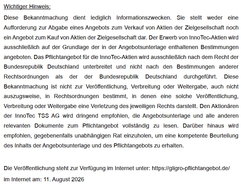 InnoTec TSS erzielt Umsatz- und Ergebnisrekord 1524934