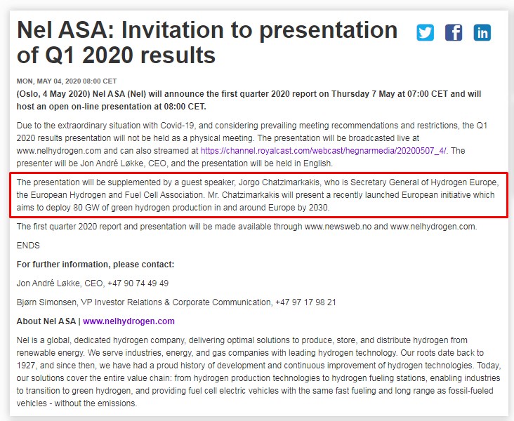 NEL, der Wasserstoffplayer aus Norwegen 1176130