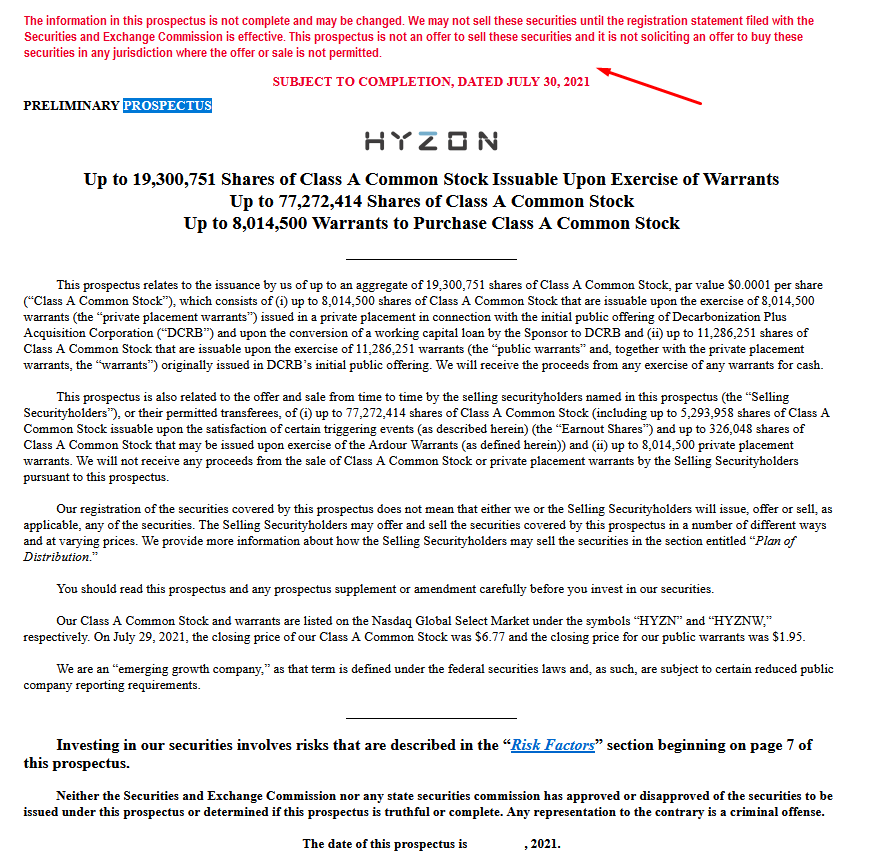 Hyzon Motors Inc - Hydrogen & Heavy Duty 1308665