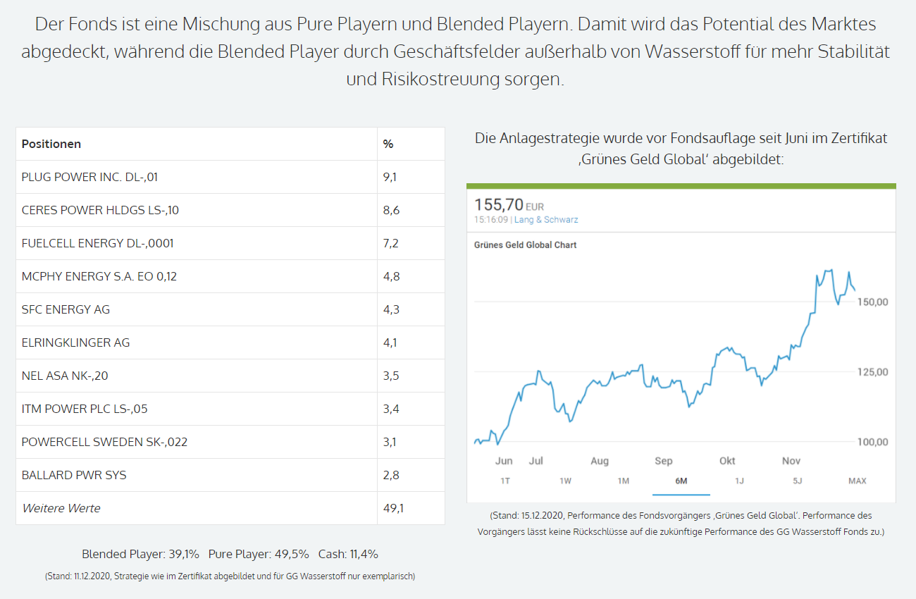 Erster Grüner Wasserstoff Fonds 1222235