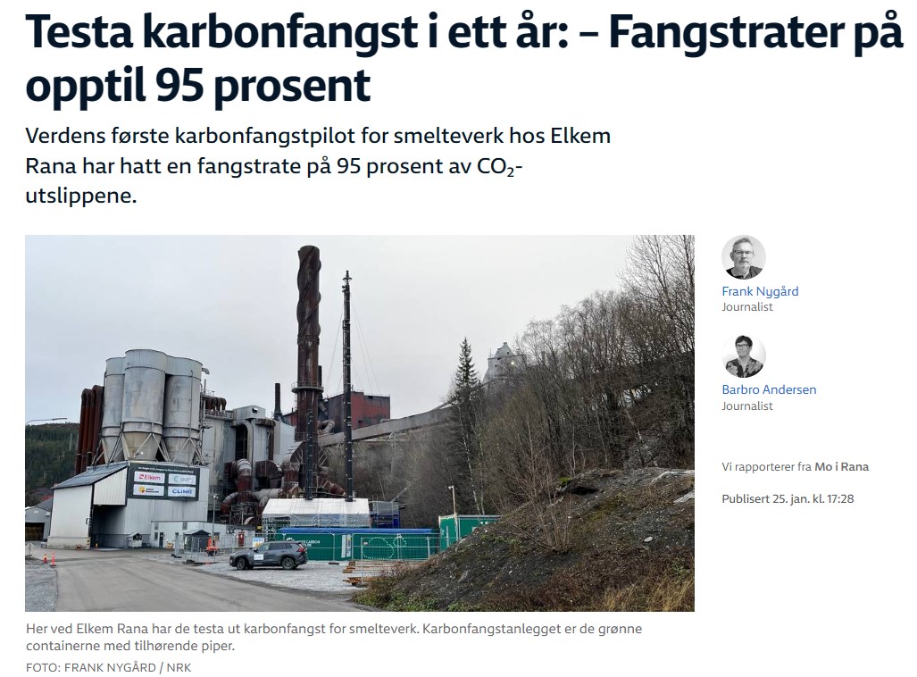 Aker Carbon Capture ASA für die Klimaziele 1410373