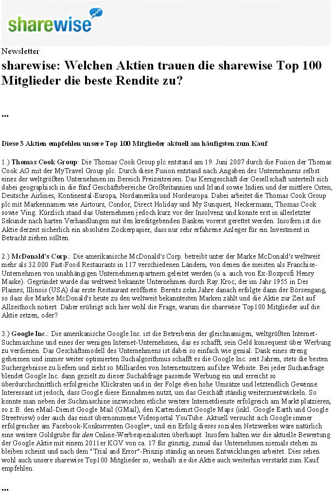 Thomas Cook (A0MR3W) - Rebound nach Kurssturz? 470230