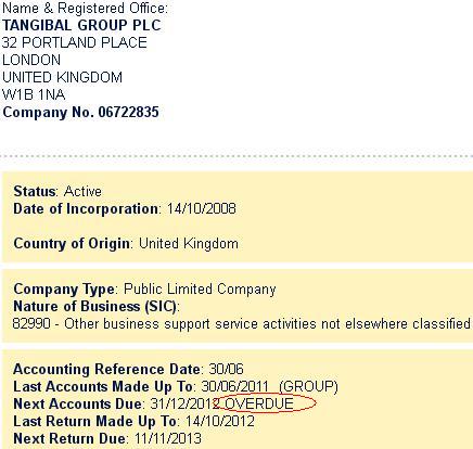 Tangibal: 3 mio. Pfund Finanzierung 565642