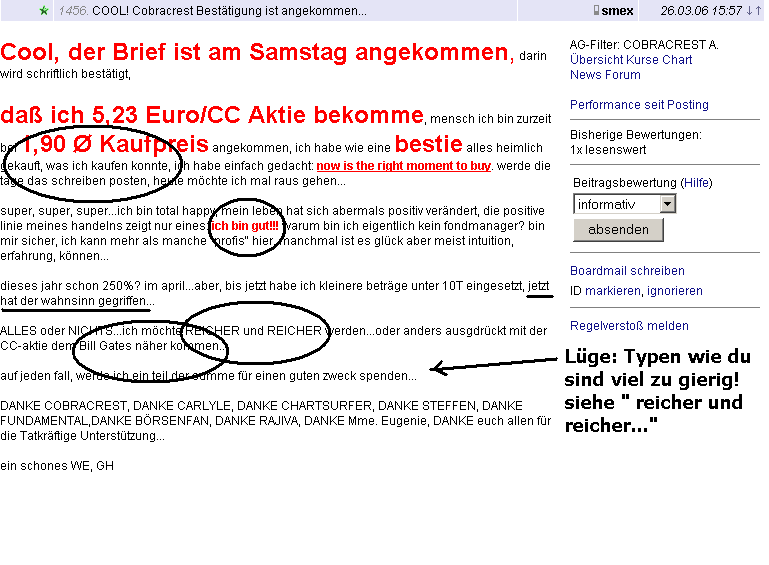 Cobracrest - Thema Übernahme 34668