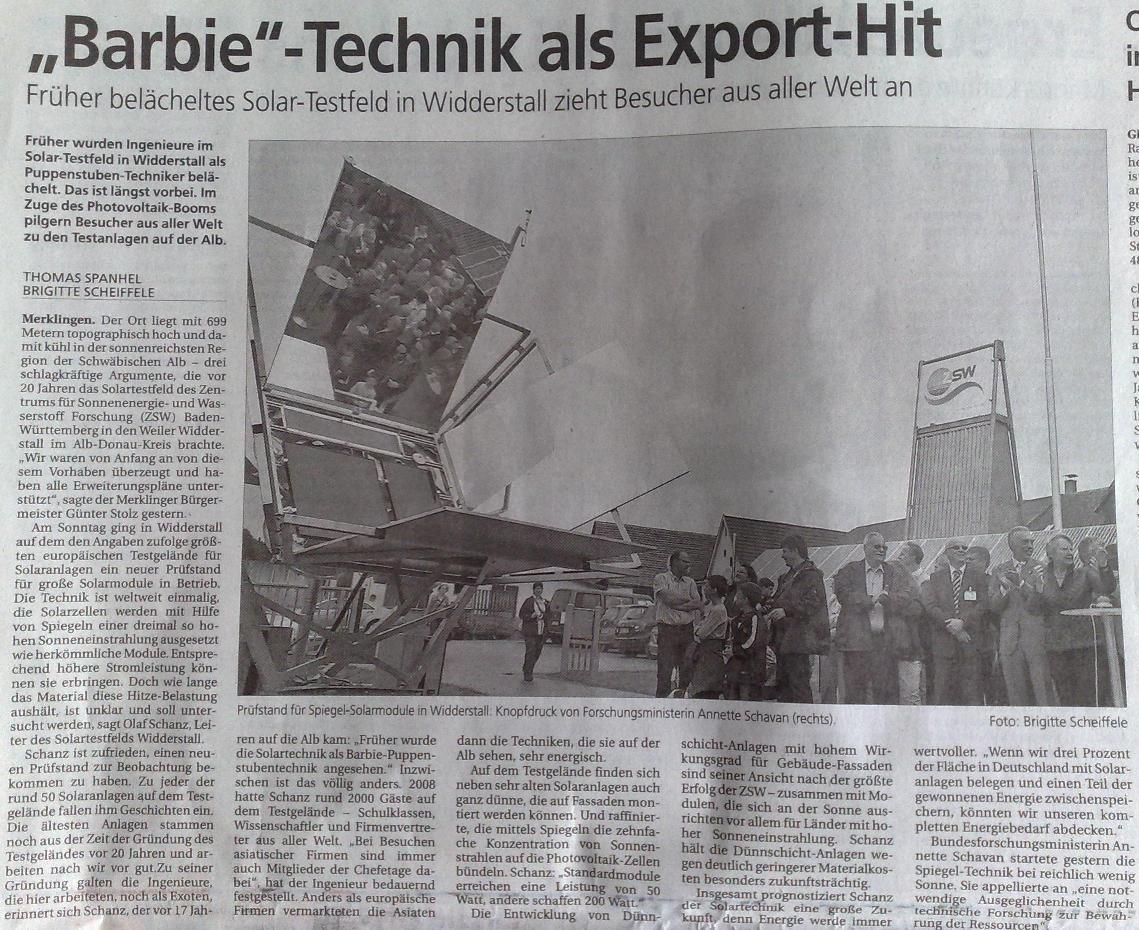 SOLAR MILLENNIUM AG Namens-Aktien 245296