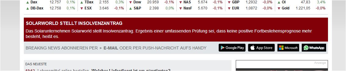 Solarworld Strong buy 988962