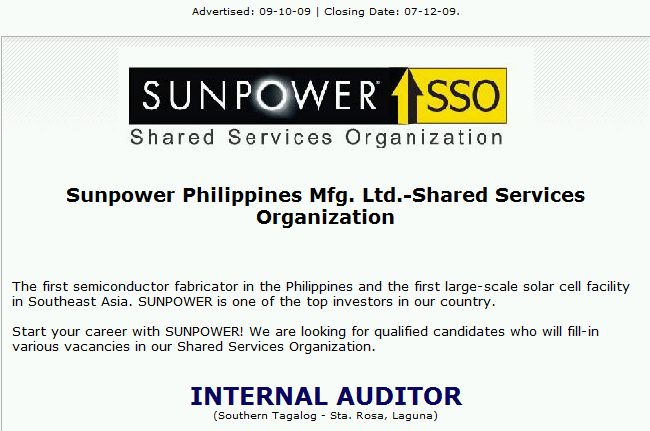 $$$ SunPower, die amerikanische SW $$$ 284168