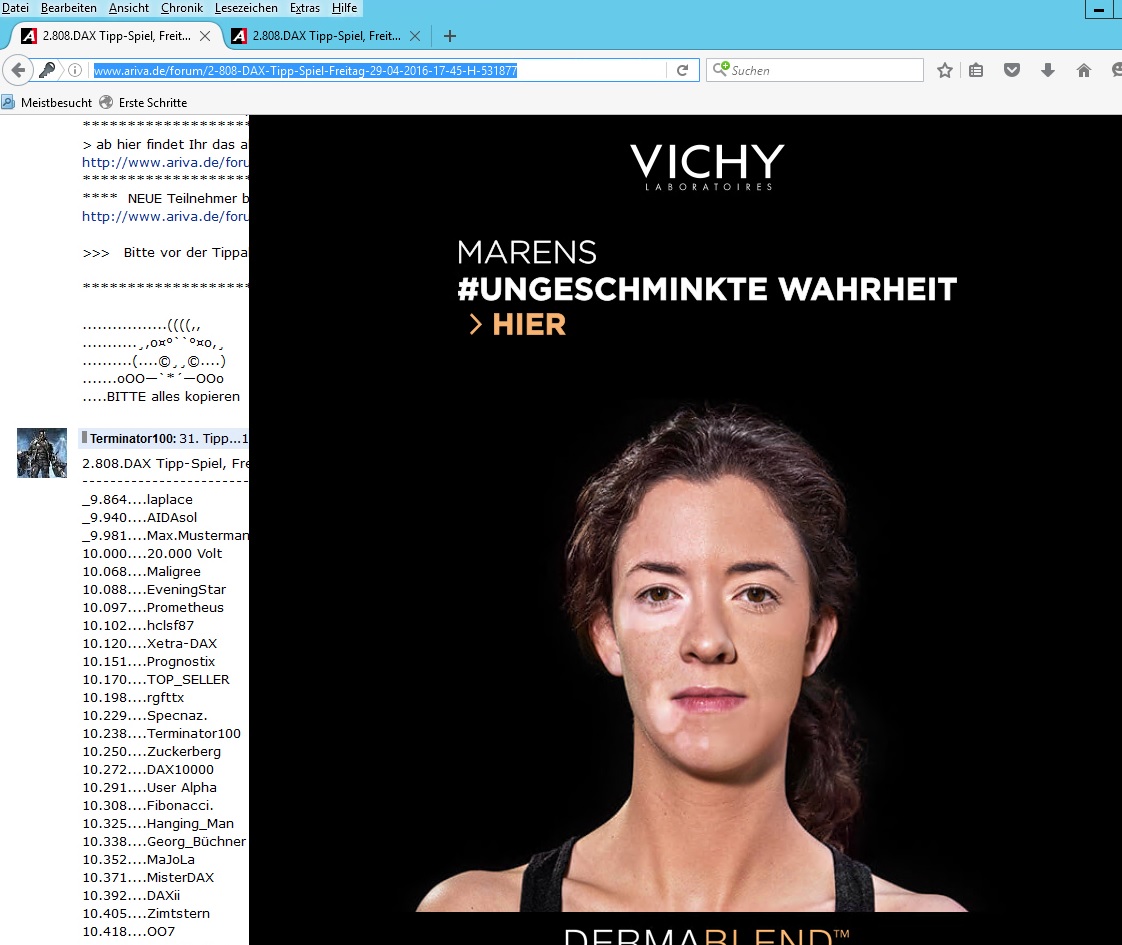 2.809.DAX Tipp-Spiel, Montag, 02.05.2016,17.45 H 910881