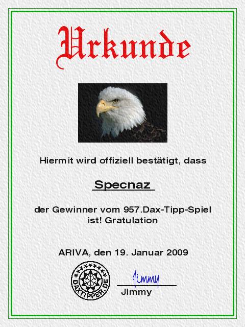 958.DAX Tipp-Spiel, Dienstag,20.01.09, 17.45 Uhr 211386