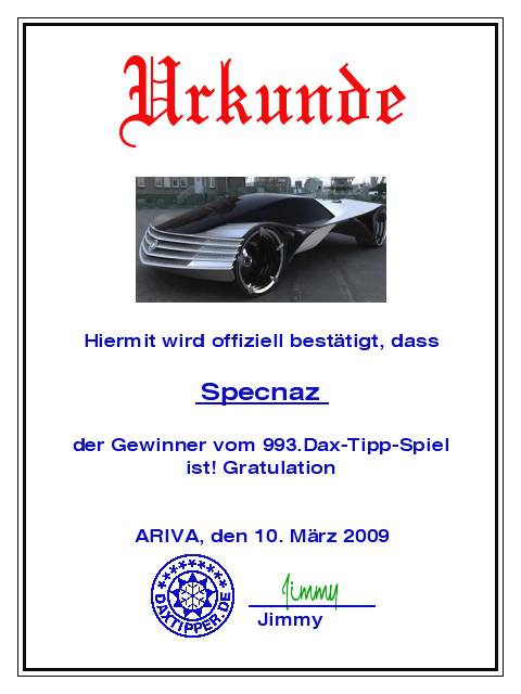 995.DAX Tipp-Spiel Do,12.03.09.17.45 Uhr 221240