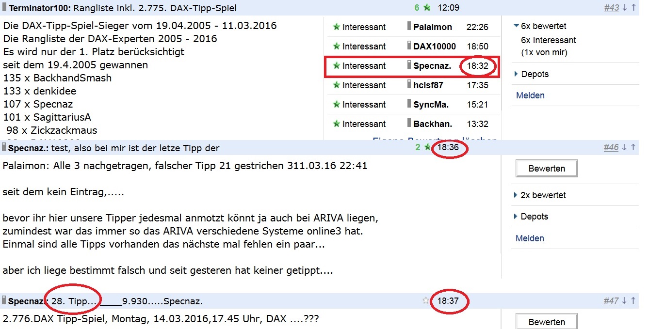 2.776.DAX Tipp-Spiel, Montag, 14.03.2016,17.45 H 900542