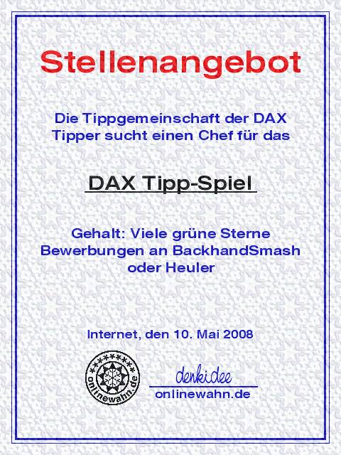Das DAX Tipp-Spiel sucht einen Chef 163157