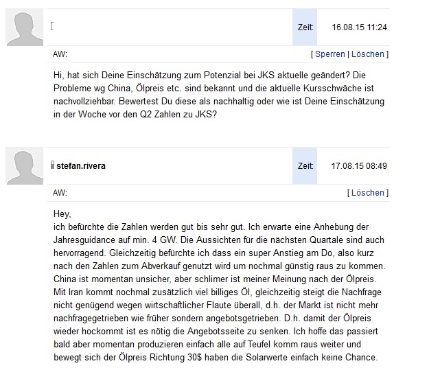 Jinko Solar vor einer Neubewertung ? 850441