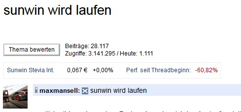 sunwin wird laufen 1012097