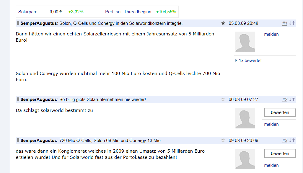 ** News zu SolarWorld ** (SPAM-FREE) 523165