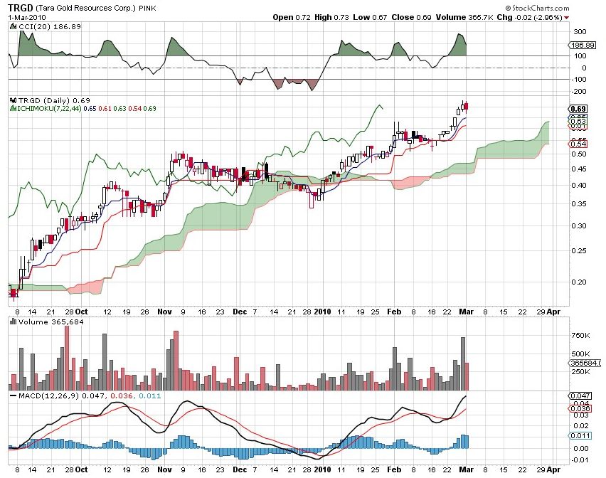 Tara Gold Resources, Ader mit 622 g/t Silber... 303221