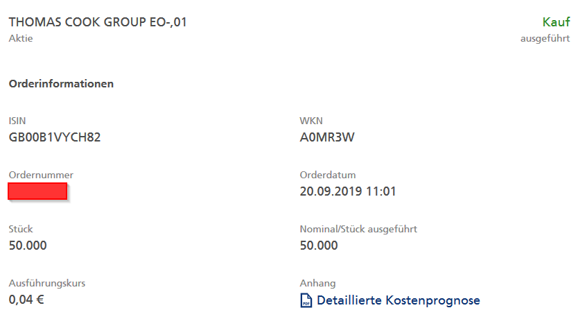 Thomas Cook (A0MR3W) - Rebound nach Kurssturz? 1134921