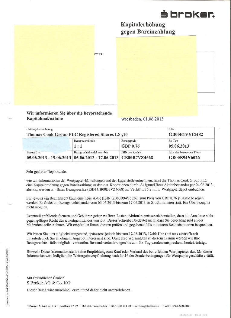 Thomas Cook (A0MR3W) - Rebound nach Kurssturz? 612634