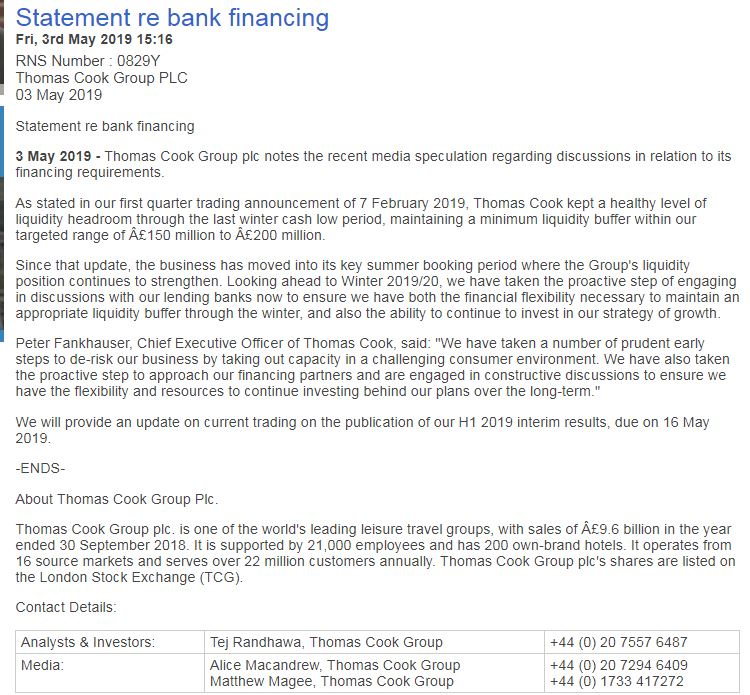 Thomas Cook (A0MR3W) - Rebound nach Kurssturz? 1110320
