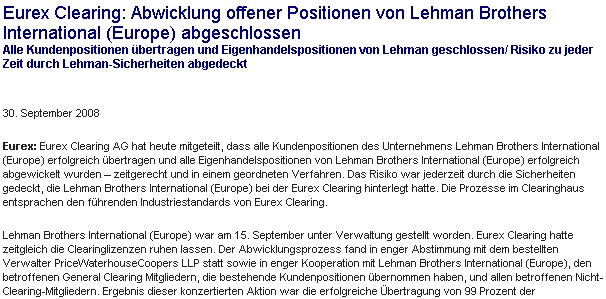 Welche LEHMAN-Producte sind davon betroffen? 189675