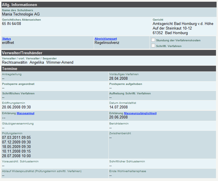 Mania Technologie AG wird sie wieder Auferstehen ? 390838