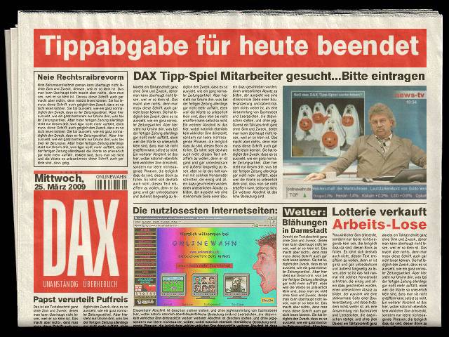 1015.DAX Tipp-Spiel Donnerstag, 09.04.09, 17.45 226569