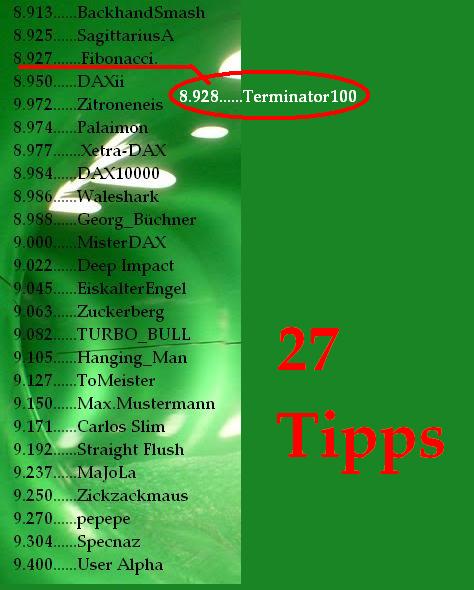 2.374.DAX Tipp-Spiel, Montag, 11.08.2014,17.45 H 747338